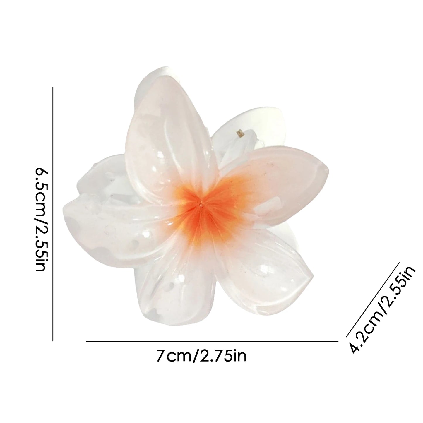 Hawaiian Gradient Flower Hair Claw Clip