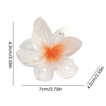 Hawaiian Gradient Flower Hair Claw Clip