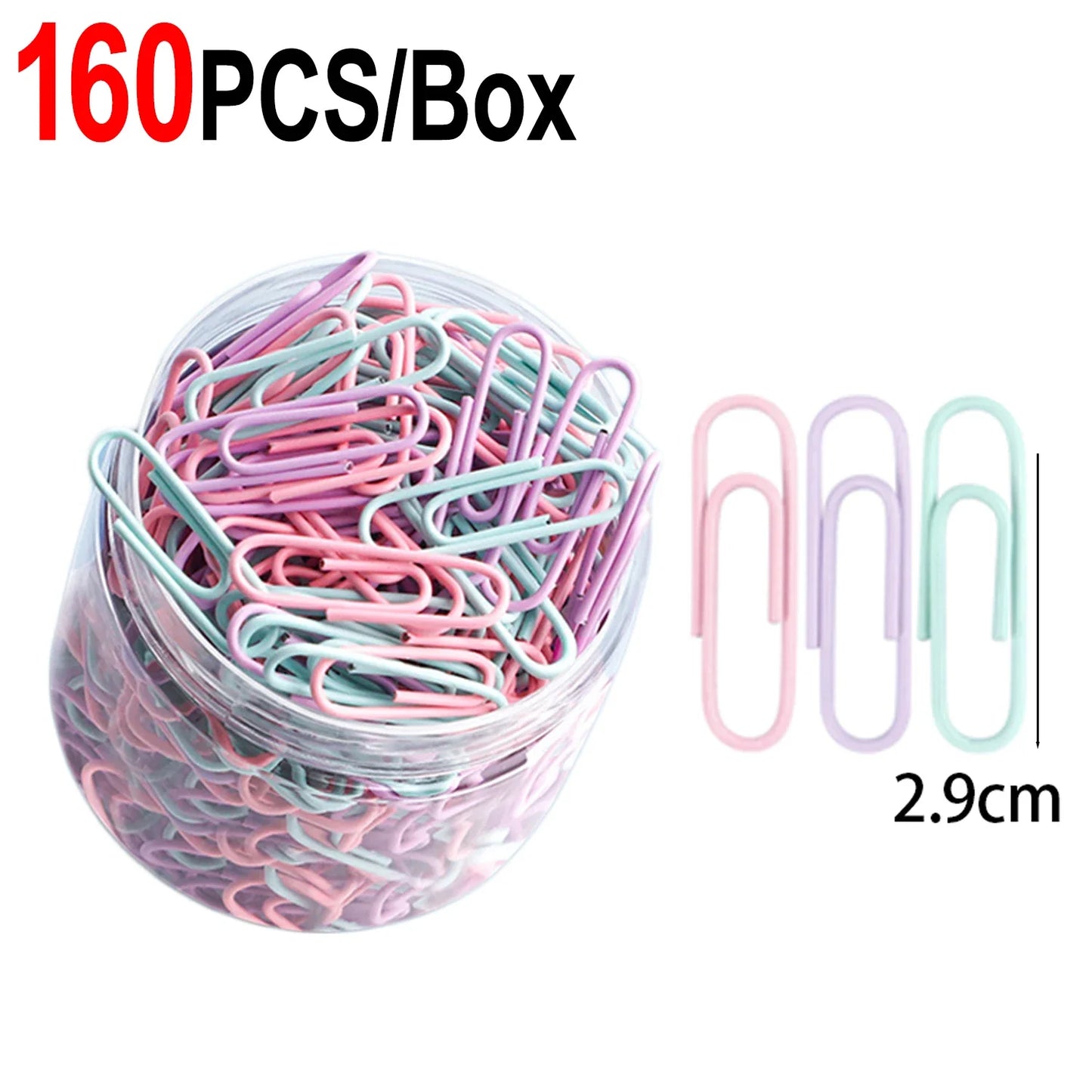 Pastel Metal Paper Clips Set