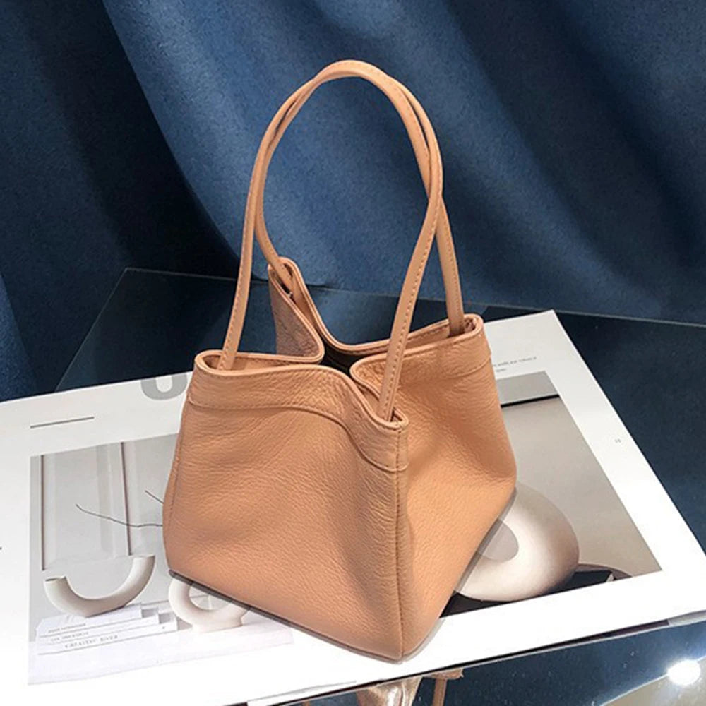 Custom Name Suede Leather Shoulder Bag with Top Handle