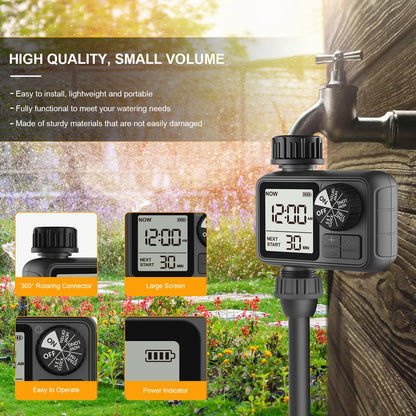 Programmable Automatic Irrigation Timer for Garden Hoses