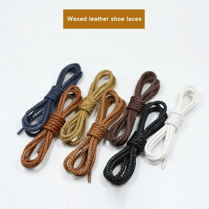 Round Waxed Cotton Shoelaces