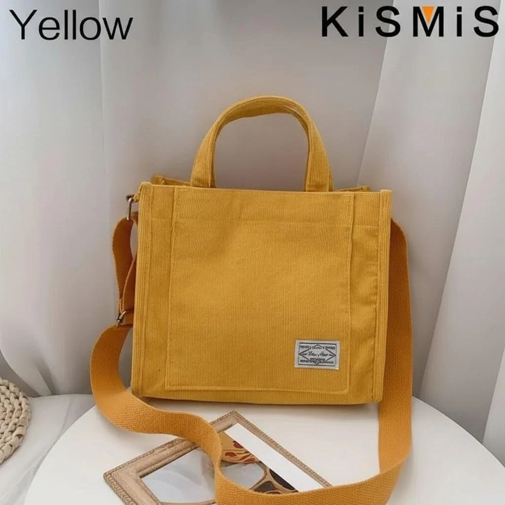 Corduroy Square Shoulder Bag
