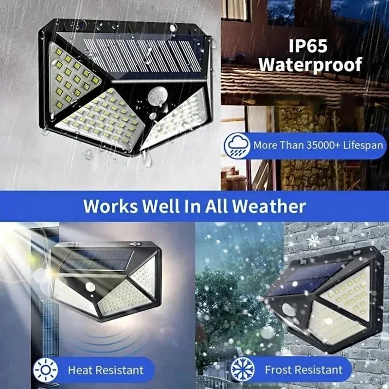 Waterproof Solar Security Light with PIR Motion Detection