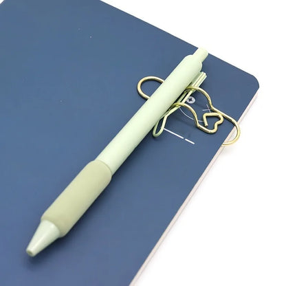 Heart-Shaped Notebook Pen Clip Set