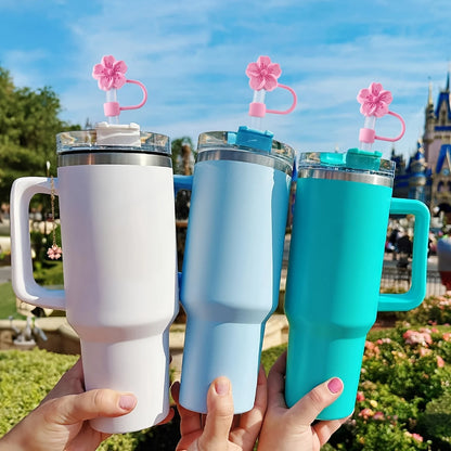 Flower Silicone Straw Cover for Stanley Cup