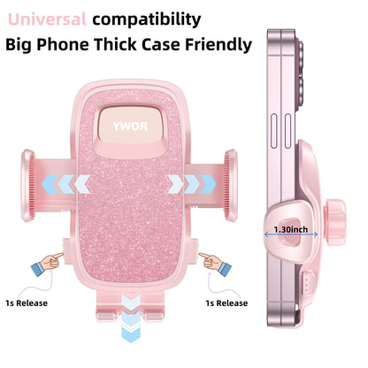 Pink Adjustable Car Phone Holder