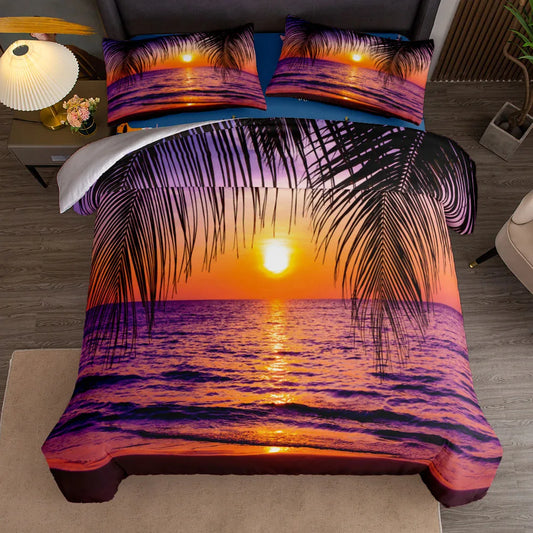 Sunset Hawaii Duvet Cover Set