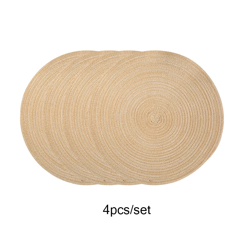 Round Woven Braided Placemats