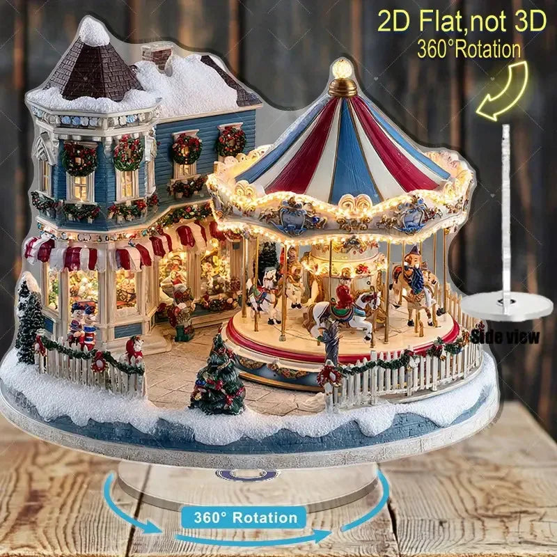 Rotating Christmas Carriage Ornament