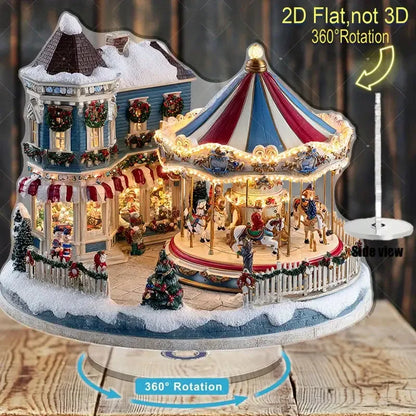 Rotating Christmas Carriage Ornament