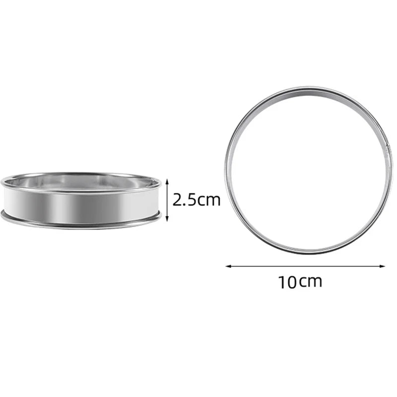 Stainless Steel Tart Ring Baking Mould Set