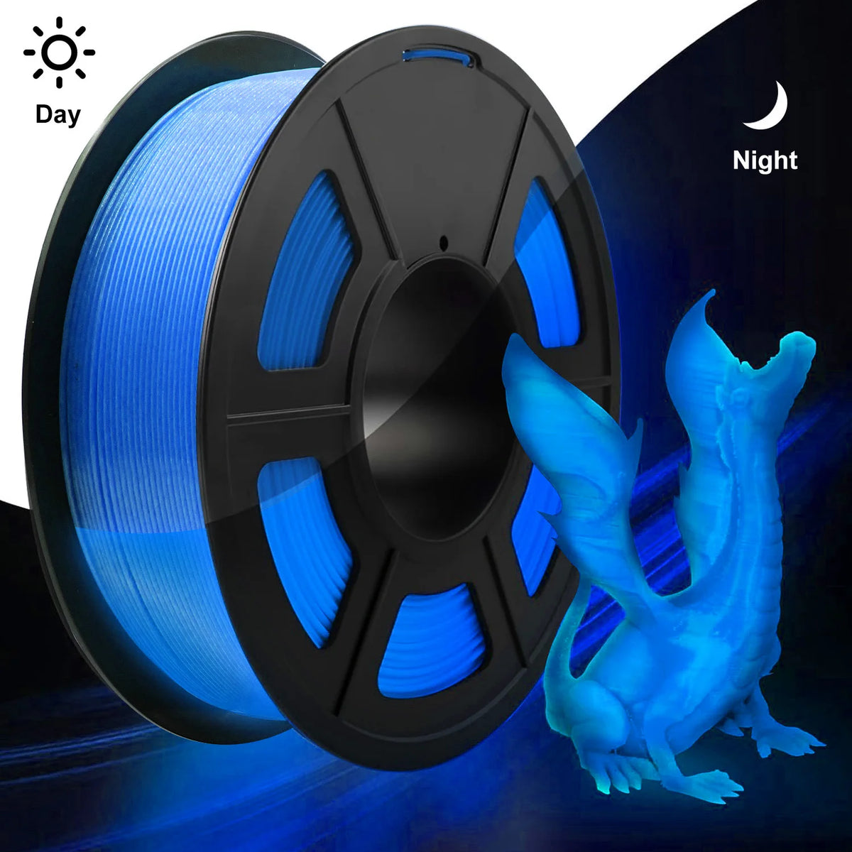Glow-in-the-Dark PLA 3D Printer Filament Bundle