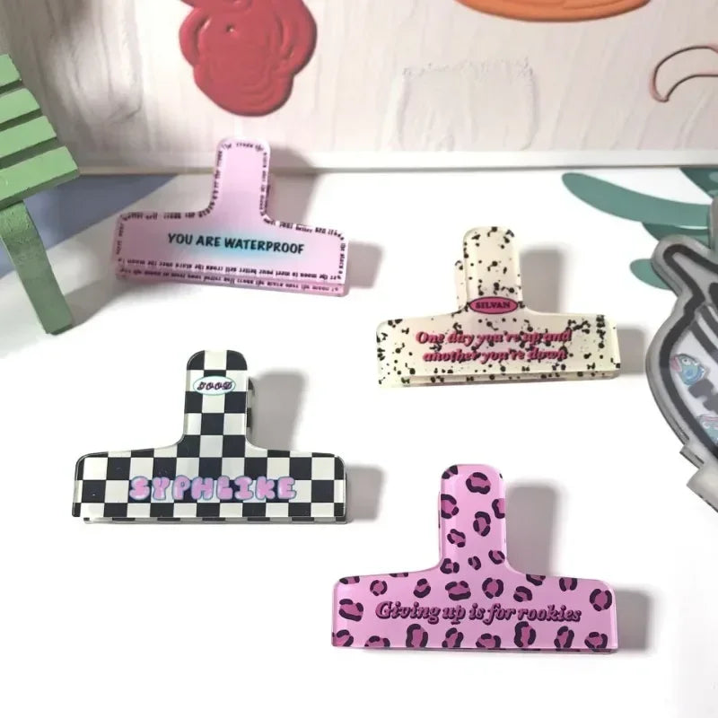 Retro Acrylic Binder Clip for Documents, Photos & Memos