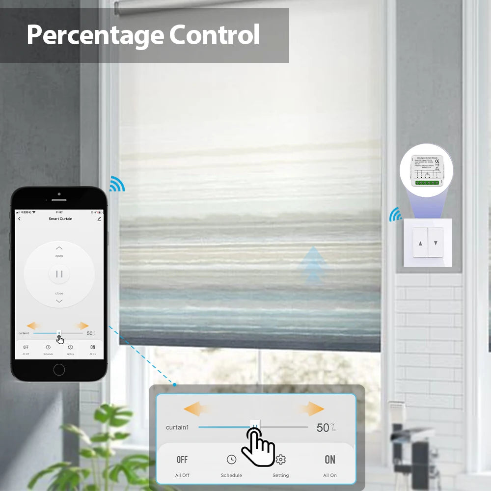 Tuya Smart WiFi & ZigBee Curtain Switch Module