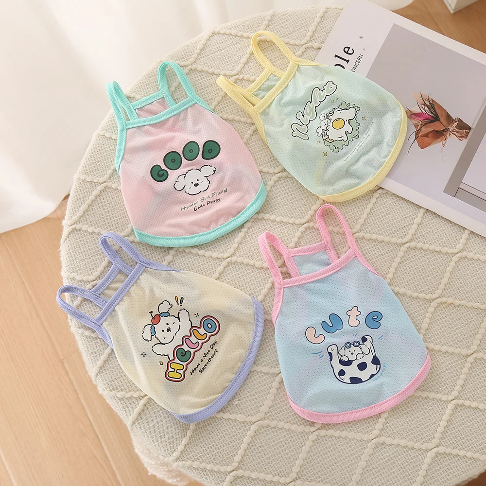 Lightweight Ice-Silk Feel Sleeveless Pet Shirt