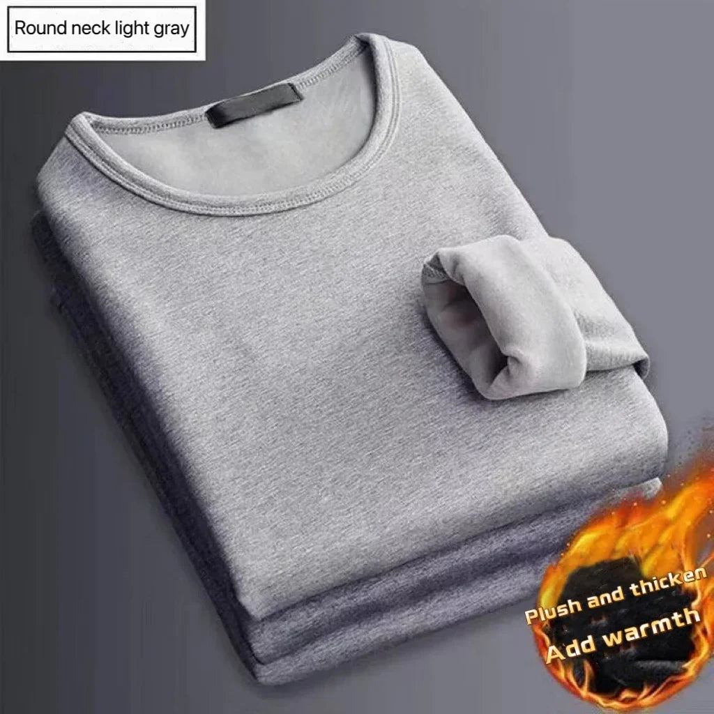 Men’s Thick Velvet Thermal Top