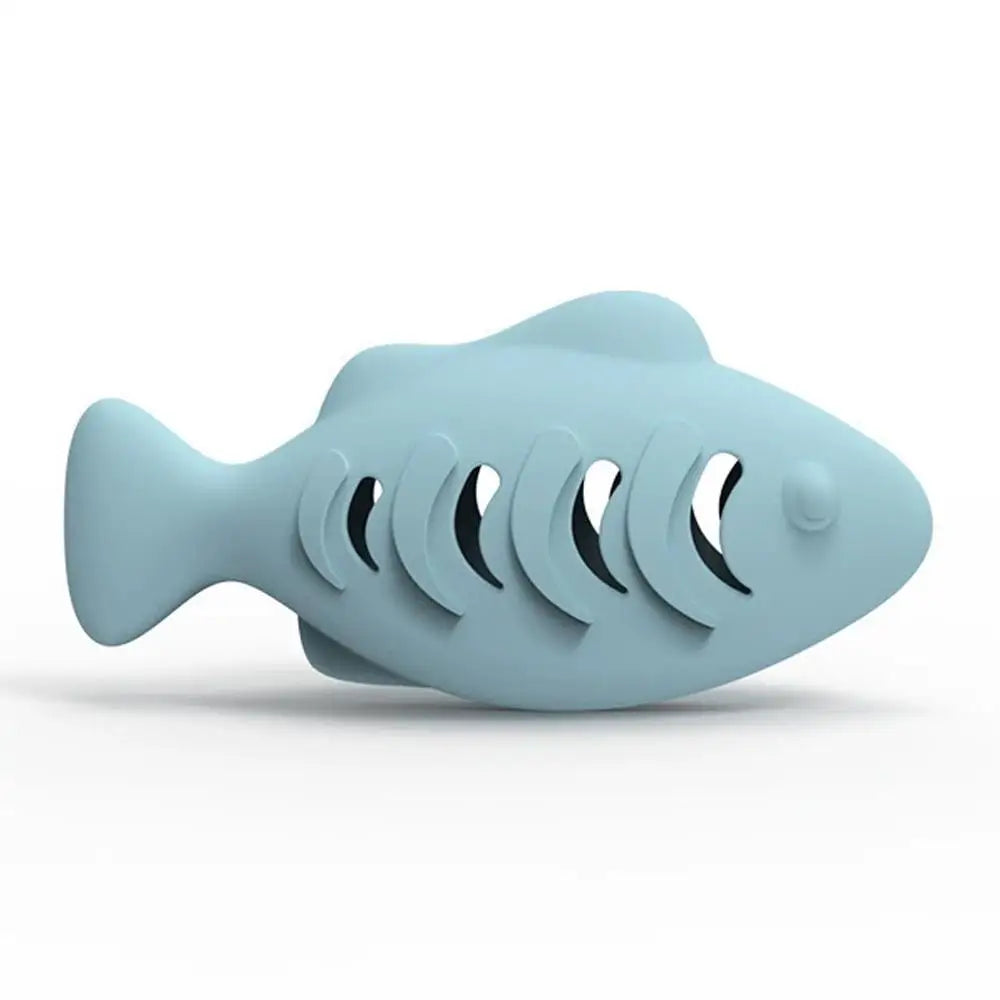 Interactive Silicone Fish Treat Dispenser Cat Toy