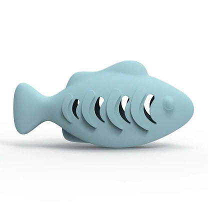 Interactive Silicone Fish Treat Dispenser Cat Toy