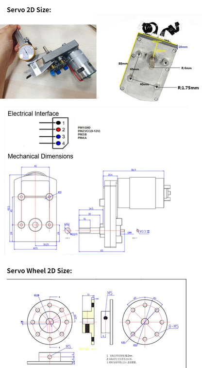 12V 100kg 150kg Large Torque RS485 Robot Servo For RC Car