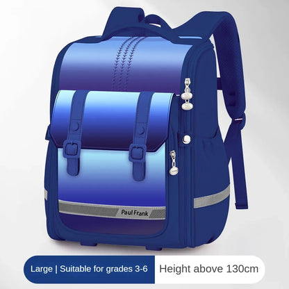 Gradient Spine Protector Kids School Backpack