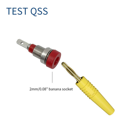 10-Pack 2mm Gold-Plated Banana Plug Connectors