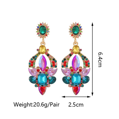 Teardrop Shiny Glass Earrings
