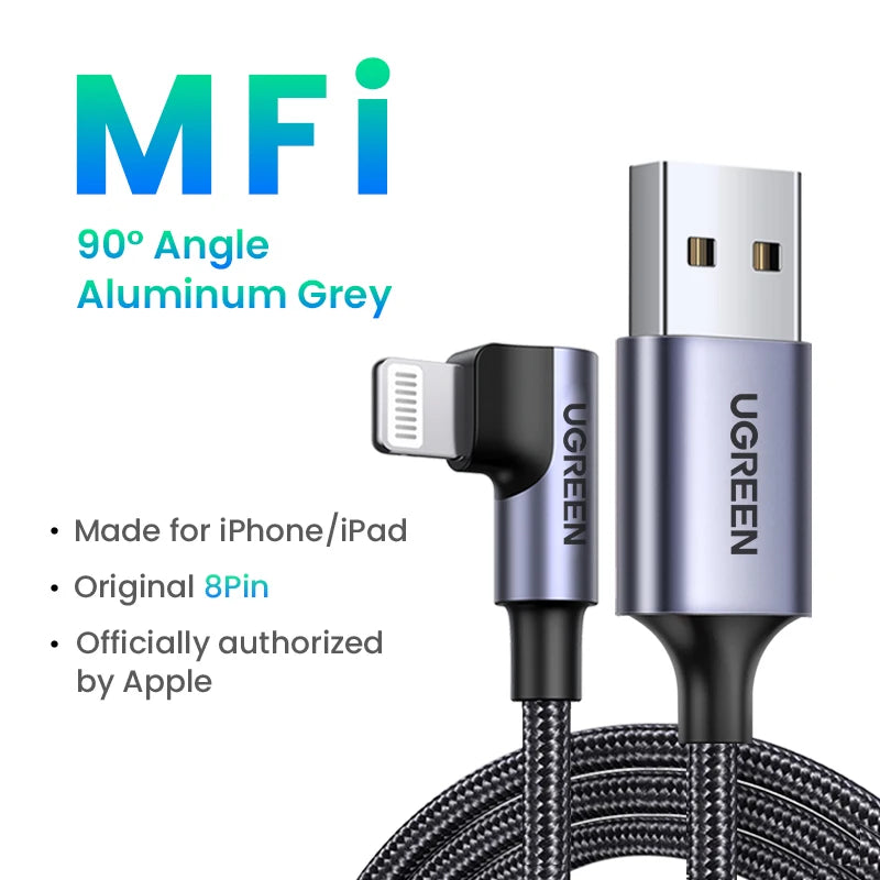 Apple Certified USB-A to Lightning Cable – 2.4A Fast Charge