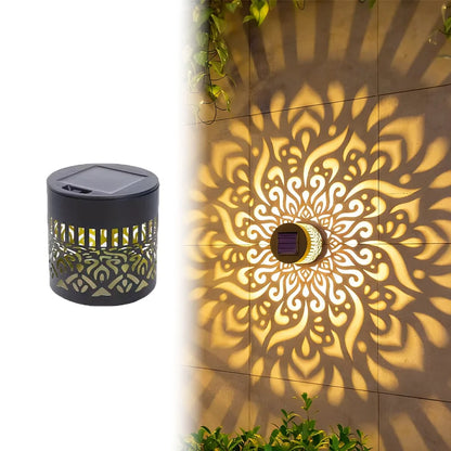 Solar Mandala Projector Garden Wall Light