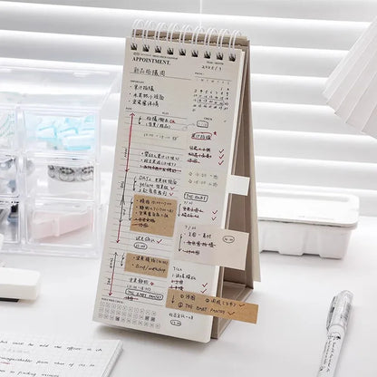 Vertical Desk Calendar Planner – Weekly Monthly Schedule Notebook