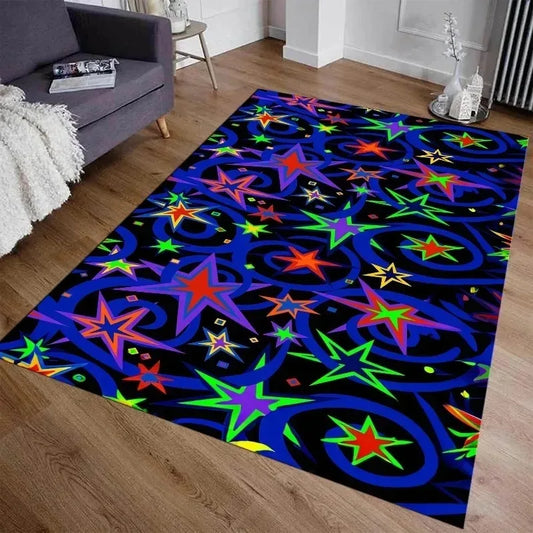 Arcade Stars Retro Gaming Area Rug