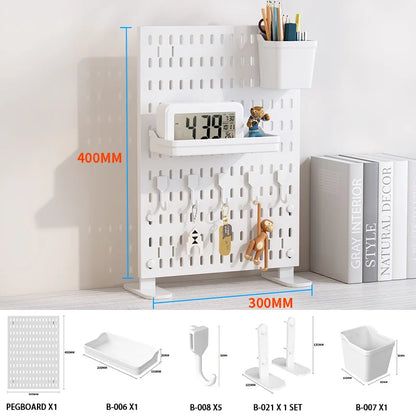 Adjustable Desktop Pegboard Organizer