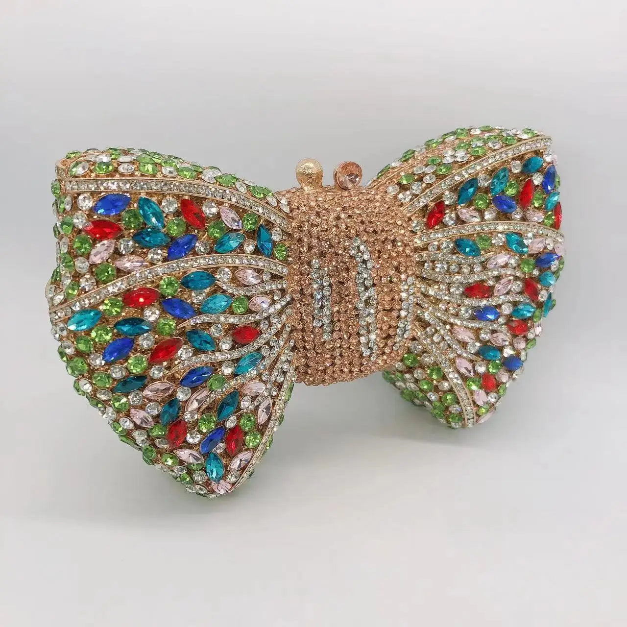 Rhinestone Bow Evening Clutch
