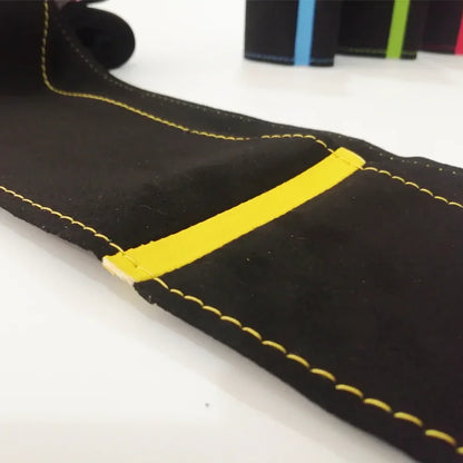 Black Suede Steering Wheel Cover