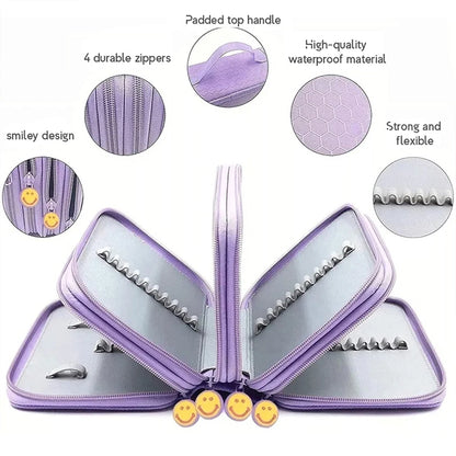 Large Capacity 72-Slot Pencil Case