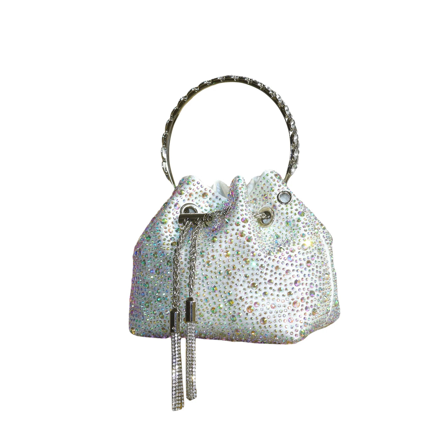 Luxury Rhinestone Bucket Evening Bag