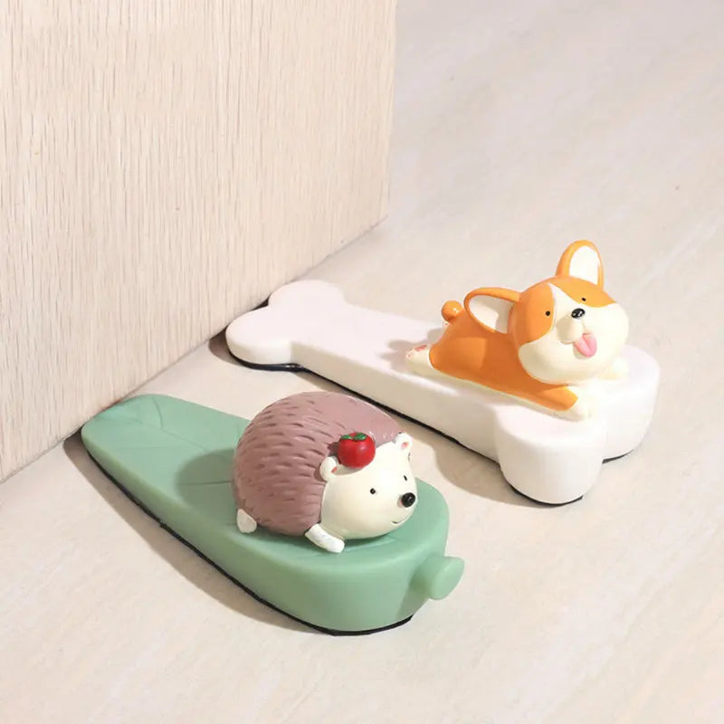 Cute Cartoon Silicone Figure Door Stopper Safety Protector