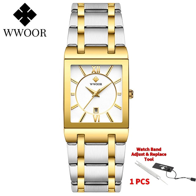 WWOOR Brand Luxury Gold Bracelet for Men