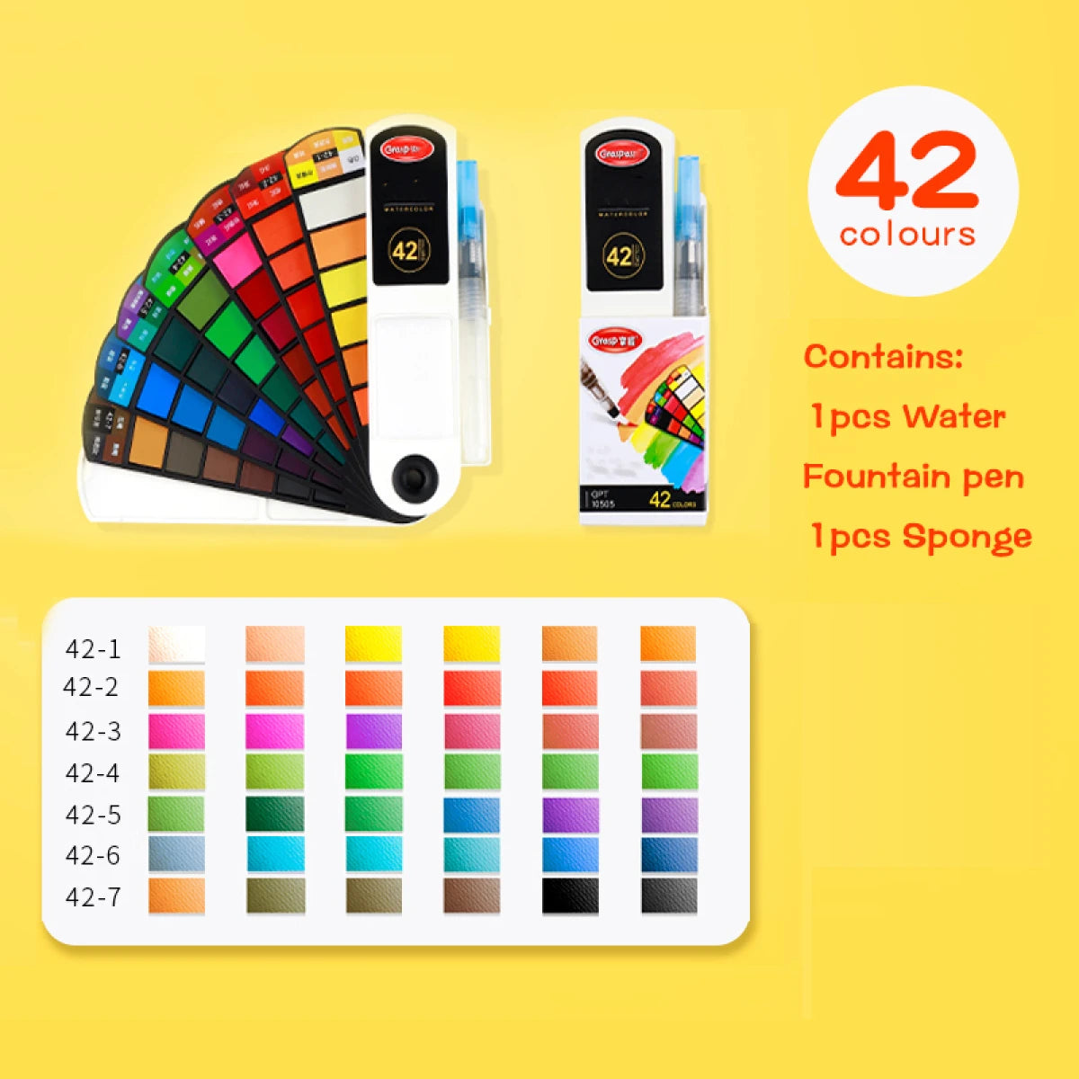 Portable Watercolour Paint Set with Folding Palette