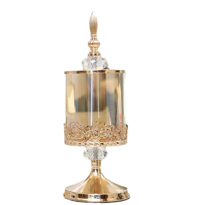 Light Luxury Crystal Glass Storage Jar With Lid