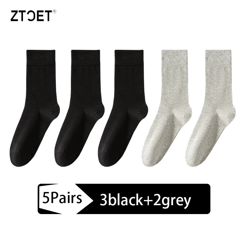 Men’s Cotton Business Casual Socks 5 Pairs