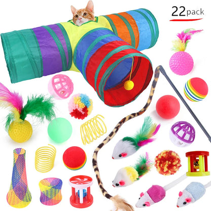 Cat Tunnel & Interactive Toy Set