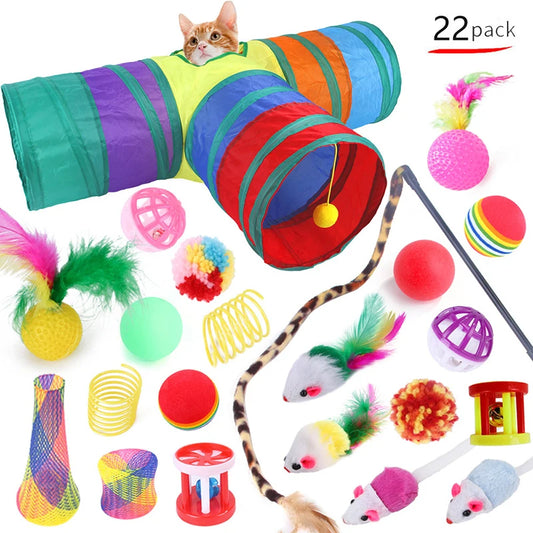 Cat Tunnel & Interactive Toy Set