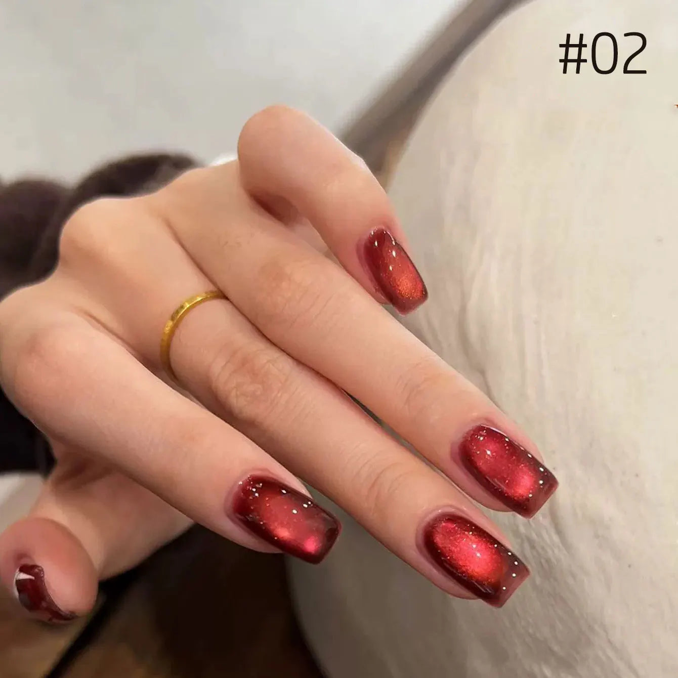 Brown Gold Cat Eye Gel Nail Polish