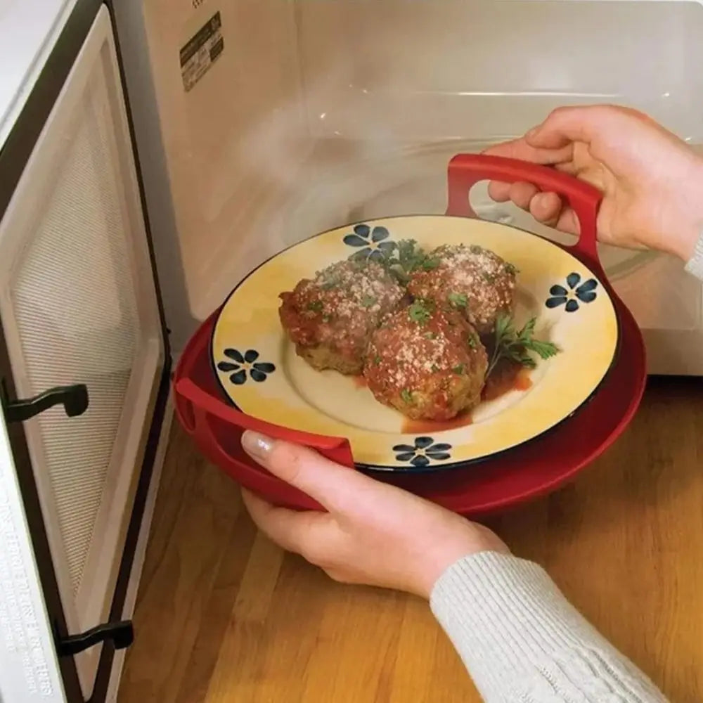 Microwave Plate Tray with Handles