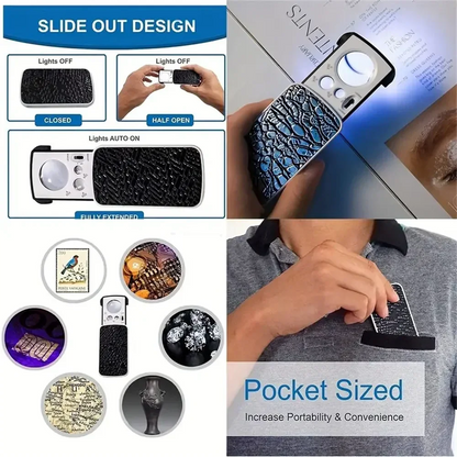 LED UV Jewelry Magnifier Loupe
