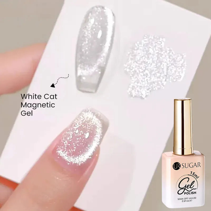 UR SUGAR 15ml White Cat Magnetic Gel Nail Polish