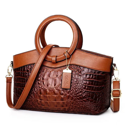 Women’s Crocodile-Embossed Tote & Shoulder Bag