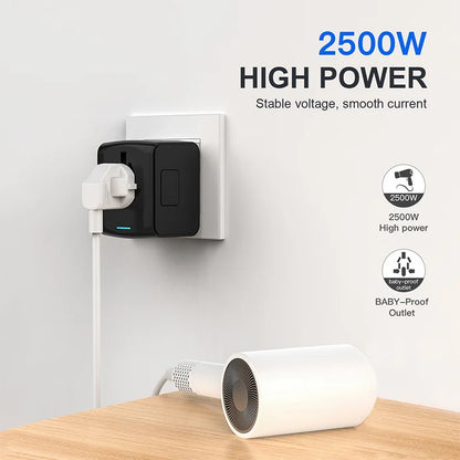 International Travel Adapter with 3 USB & USB-C Fast Charging