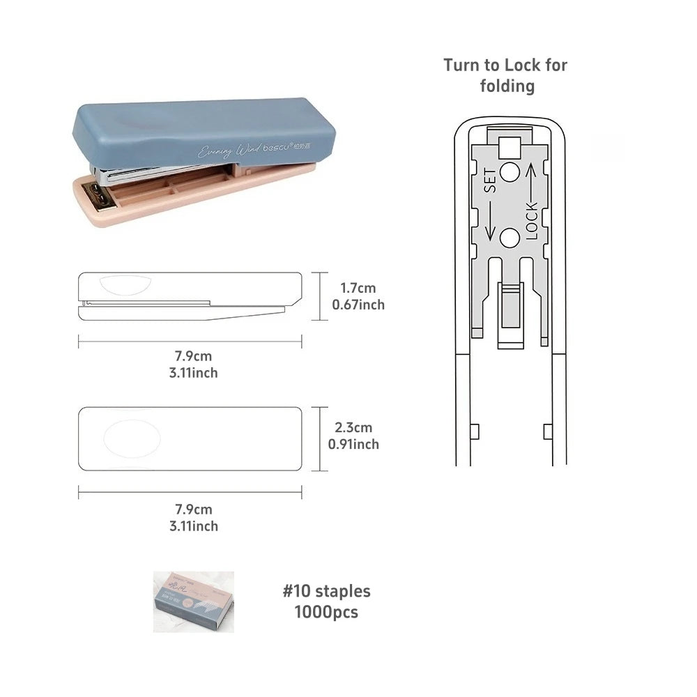 Portable Folding Mini Stapler Set